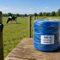 500 Metre 2x0,20 mm Krom Telli Elektrikli Çit İpi